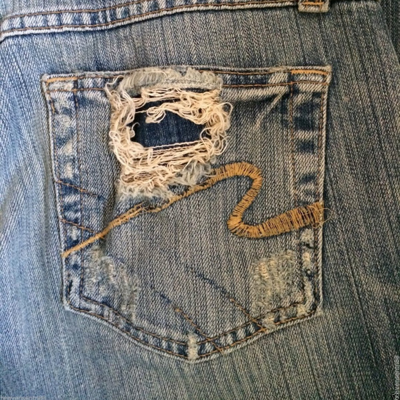 BKE Element Stretch Destroyed Blue Jeans 29 x 33.5 - Picture 2 of 7